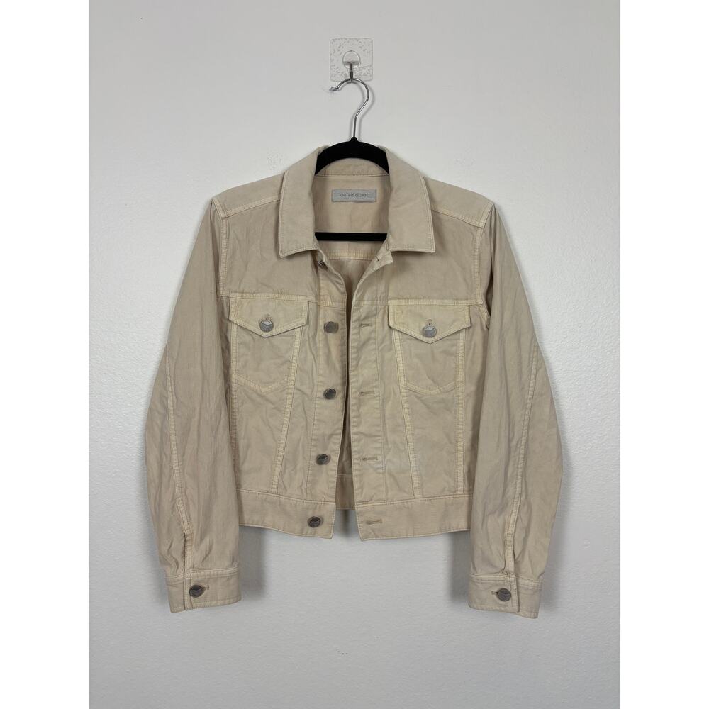 Outerknown Lou Corduroy Trucker Organic Cotton Jacket Cream Small